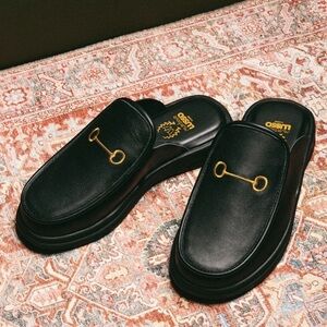 Lusso Cloud x Muleboyz Limited Edition Jet Black Matte‎ Slippers Loafers Size 12